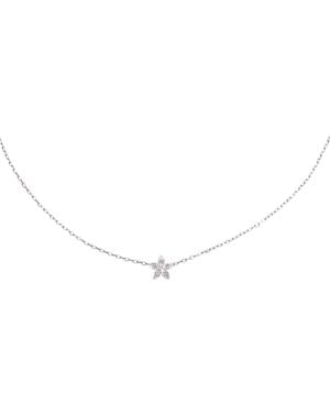 BLOOMTINE | Earth Angel HQ Mini Bloom Moissanite Sterling Flower Necklace - Metallic