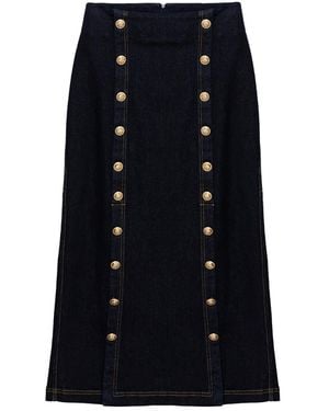 Peploum Nadia Long Skirt - Black