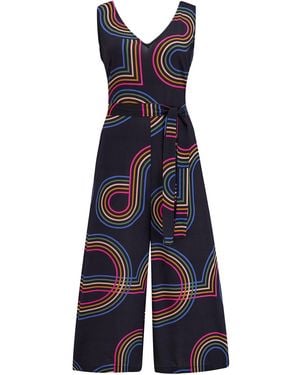 Sugarhill Lamiah Jumpsuit, Retro Racer - Blue