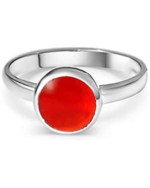 FV Jewellery La Stèle Carnelian & Circle Ring - Red