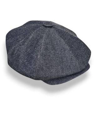 Mister Miller - Master Hatter Finch's Jeans Oversized Bakerboy Cap - Blue