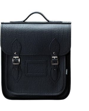 Zatchels Handmade Leather Small City Backpack - Blue