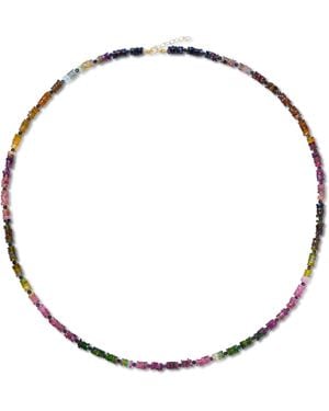 Bombyx House Tourmaline Heishi Necklace - Metallic