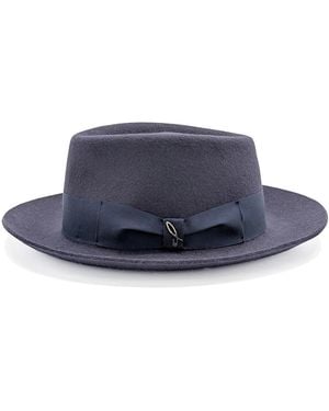 DORIA 1905 Storm Smooth Lapin Felt Telescope Hat - Blue