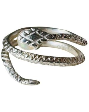 Aki Roc Jewelry The Pinkie Snake Ring - Metallic