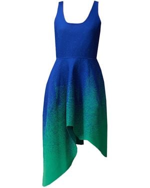 Arto. Energy Scoop-Neck Asymmetrical Tank Knit Dress - Blue