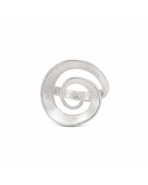 Ormiro Vortex Sterling Spiral Ring - Metallic