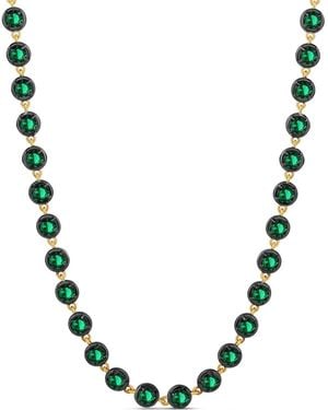 SHYMI Round Victorian Style Tennis Necklace - Metallic