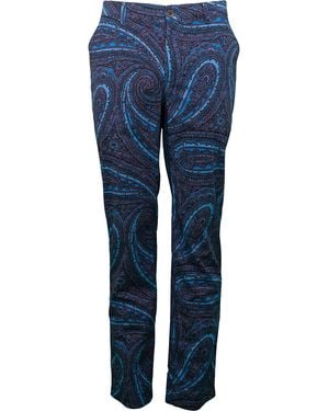 lords of harlech Charles Caserta Paisley Pant - Blue