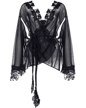 Belle -et-BonBon Limited Edition Sparkling Showgirl Crystal Bisoux Kimono - Black