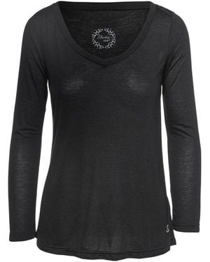 Conquista V Neck Top By Swl - Black