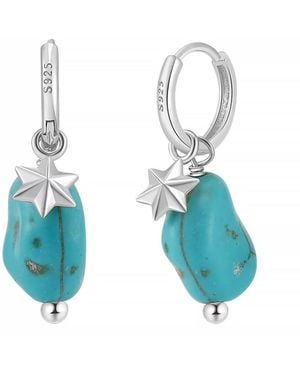 Shaded the Label Olyssa Droplet Huggie Earrings - Blue