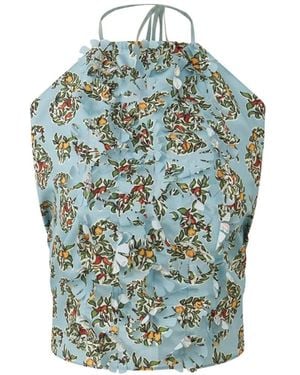 Pecanpepperpelican Habanero Pepper Halter Top - Green