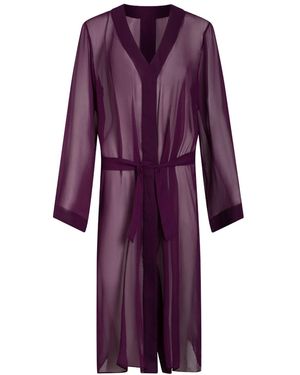 Je Mérite (I Deserve) Donna Silk Chiffon Night Dress - Purple