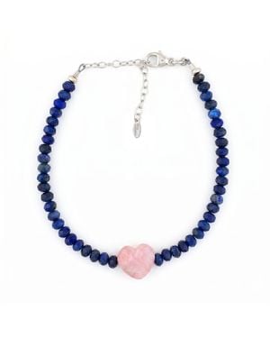 Kris Nations Opal Heart & Lapis Beaded Bracelet - Blue