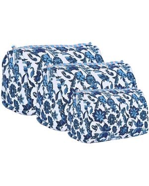 Conscious Yoga Collective The Floral Paisley Travel Set - Blue