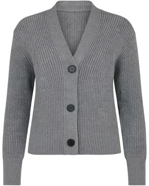 Nuvv Collection Cotton Long-Sleeve Button-Front Cardigan – Lightweight Seasonal Layer - Grey