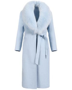 Hortons England Windsor Cashmere Coat Powder - Blue