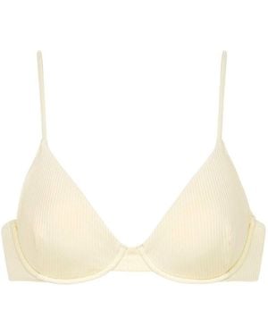 Montce Cream Rib Dainty Bikini Top - Natural