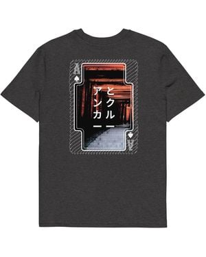 Anchor and Crew Heather Four Japan Gurafiku Organic Cotton T-Shirt - Black