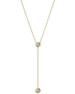 Lily Flo Jewellery Aurora Diamond Lariat Necklace - Metallic