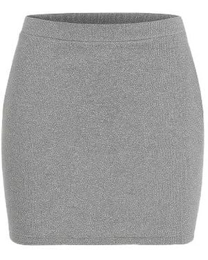Conquista Lurex Mini Skirt - Gray
