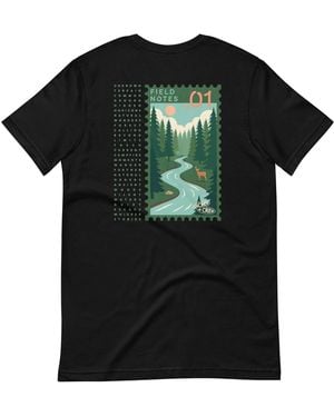 Anchor and Crew Field Notes Postmark Organic Cotton T-Shirt - Black