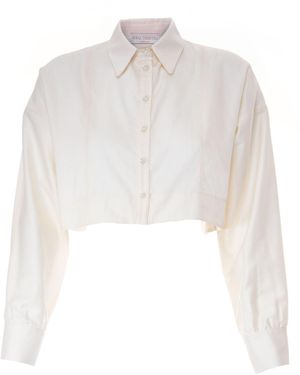 Sofia Tsereteli Short Cotton Shirt - White