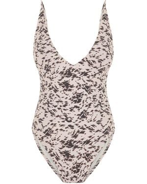 Pcfg The Solar Reflections Low Back V-Neck Swimsuit - Multicolour