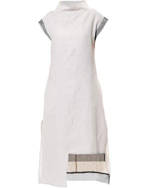 Metamorph Neutrals Long Linen Dress - White