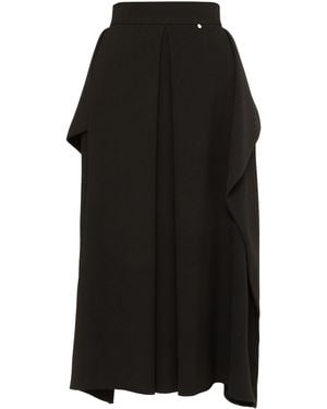Nissa High-Waisted Midi Skirt - Black