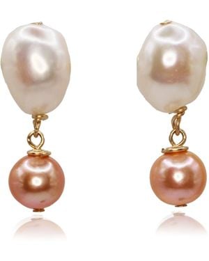 Marquise Swim Earrings - White