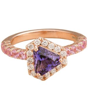 Juvetti Diana Rose Ring Sapphire, Diamond, Sapphire - Pink