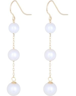 Chiara Tedeschi Jewellery Capri Hook Vermeil Earrings - White