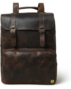 Dötch Leather Neutrals Cobain Leather Backpack - Black