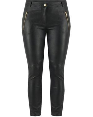 Zoe Lucille Leather Trousers - Black