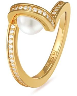 Meulien Pearl And Arc Ring - Metallic