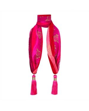 Beatrice von Tresckow Silk Mix Tassel Scarf - Pink