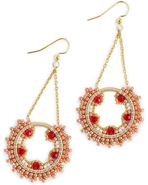 EDEN + ELIE Celestia Swing Earrings - White
