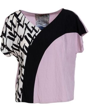 ARTISTA Blend Rose V-Neck Top - Purple