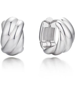 Didier Dubot Sélection. D Bold Hoop Earring - White