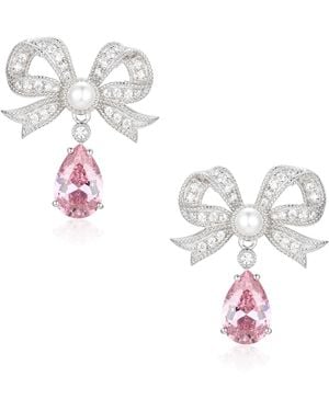 Santinni 'Grand Duchess' Bow & Crystal Earrings - Multicolour
