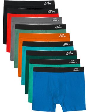 JustWears Super Soft Boxer Briefs With Pouch - Blue