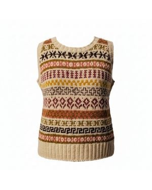 Charkha & Loom Woodpecker Lahauli Vest - Brown