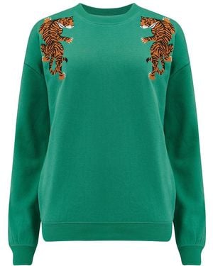 Sugarhill Noah Sweatshirt, Climbing Tigers - Green
