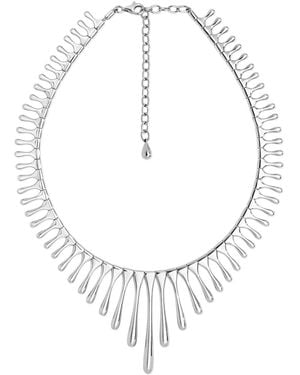 Lucy Quartermaine Sterling Sunray Drop Necklace - Metallic