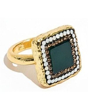 Ornare the Label Stella Ring – Agate - Metallic