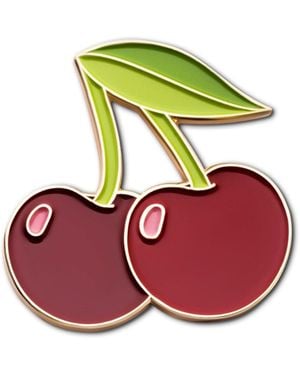 Make Heads Turn Enamel Pin Cherries - Green