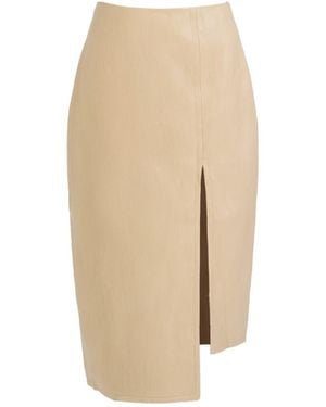 Moov Neutrals Asymmetrical Pencil Skirt - Natural