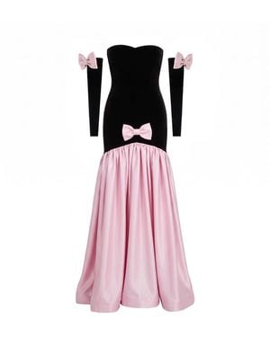 Nur Karaata Marcelline Ribbon Gown - Pink